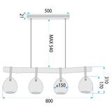 Deckenlampe APP1775-4CP WOOD GREY