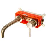 Podomítková umyvadlová baterie REA LUNGO Gold Brush + BOX