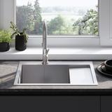 Stainless steel sink Fin BRUSH NICKEL