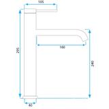 Bateria Umywalkowa REA CLIF TYTAN WYSOKA