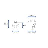 Torneira para lavatório antiga Rea Retro preta baixa