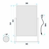 Lustro LED LUMI L.Gold 30x40cm