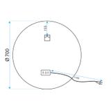 Огледало LED 70cm MMJ Black