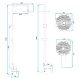 Shower set REA Veneta Brush Gold