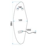 Mirror LED 150x52cm YH-3358