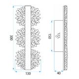 KINKIET ŚCIENNY LED G149-3W GOLD ZŁOTY SZCZOTKOWANY