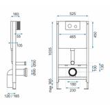 WC-eelne paigalduskomplekt H-nupuga Gold