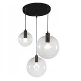 Hängelampe Glas Lassi Black 20+25+30 cm