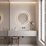 Lustro ścienne LED 50cm Modern