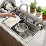 Wielofunkcyjny zlewozmywak stalowy 10w1 REA Alonzo Nikiel Szczotkowany