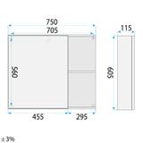 Zestaw mebli łazienkowych z Umywalką Denver 80cm Szary