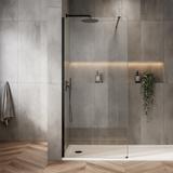 Shower screen Rea Flexi Transparent / Black 80
