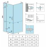 Shower enclosure REA Hugo 100x90 Copper Brush