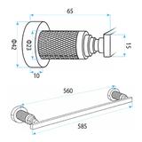 Bathroom hanger 81301 Rivo Brush Gold