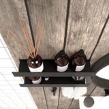 Bathroom shelf SF04 60cm black matt