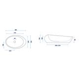 Lavoar pentru blat Rea Roxy A Stone D.Grey Gri