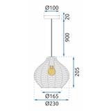 Hängelampe Glas Retro APP893-1CP