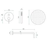 Shower system  Rea Lungo Copper Brush  + BOX