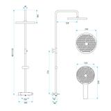 Dušas komplekts Rea Grace Brush Copper