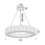 Люстра APP1801-CP 50 cm Brush Gold