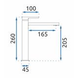 Waschbeckenarmatur Rea Verso Brush Gold high