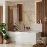 Badewanneaufsatz Rea Elegant Brush Copper 70