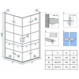 Cabina doccia Rea Molier Black Double 90x100