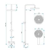 Set Doccia Rea Arcos brush copper