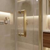 Shower enclosure Rea Bruno 90x90 Brush Gold