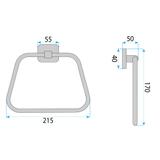 Bathroom hanger 5910 Nico Brush Copper