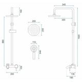 Kit de douche Rea Arlo Brush Nickle