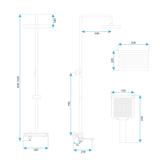 Στήλη ντους Rea Arlo Brush Gold