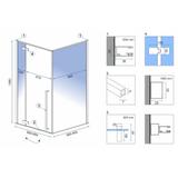 Tuš kabina Fargo 90x90 Crna mat