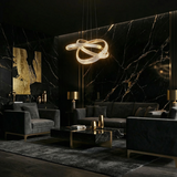 LAMPA SUFITOWA WISZĄCA G153-CP ZŁOTA