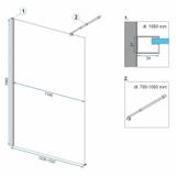 Rea Aero Ombre Black/Black 120 Douchescherm