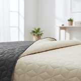 Narzuta dwustronna pikowana Diamante D.Grey / Ecru