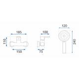 Dušo maišytuvas su rankiniu dušu REA MILD ROSE Gold