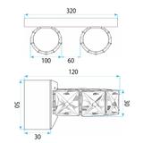 Sieninė lempa LED APP1936-2W CHROME