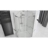 Cabine de douche REA Look Chrome 80x100 + Receveur de douche Look White