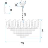 Hängelampe G053-CP 80CM Gold