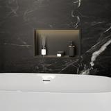 VESTAVNÁ KOUPELNOVÁ POLICE  LED 30x45 black