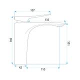 Bathroom faucet Rea Vision Chrome Low