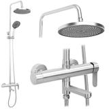 Conjunto de Duche Rea Arcos brush nickle