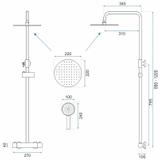 DUŠAS KOMPLEKTS AR TERMOSTATU Rea PAROT Brushed Gold