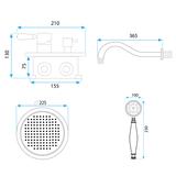 Set doccia da incasso Rea Serra Brush Gold + BOX