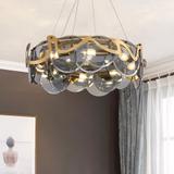 Люстра APP1545-8CP Brush Gold / Grey