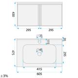 Ensemble de meubles de salle de bain avec lavabo Gama T25023 QHM 60CM