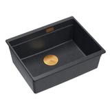 évier en granit Logan 100 Black Metallic