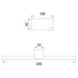 Aplică LED pentru baie SWE043-1W 40cm GOLD