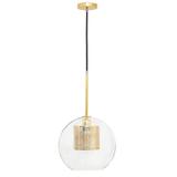 Lampa wisząca szklana loft APP554-1CP 20cm Złota